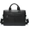 Добротная мужская сумка из фактурной кожи черного цвета VINTAGE STYLE (14579) - 3