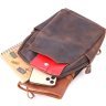 Добротная мужская сумка-слинг из винтажной кожи коричневого цвета Vintage (2421285) - 6