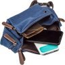 Повседневная мужская сумка на пояс из текстиля синего цвета Vintage (20173) - 3