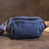 Повседневная мужская сумка на пояс из текстиля синего цвета Vintage (20173) - 5