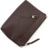 Женская кожаная коричневая сумка с маленькой сумочкой в комплекте KARYA (21019) - 4
