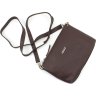 Женская кожаная коричневая сумка с маленькой сумочкой в комплекте KARYA (21019) - 5