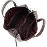 Женская кожаная коричневая сумка с маленькой сумочкой в комплекте KARYA (21019) - 11