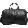Вместительная дорожная сумка-саквояж из зернистой кожи черного окраса Vip Collection (21127) - 1