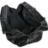 Вместительная дорожная сумка-саквояж из зернистой кожи черного окраса Vip Collection (21127) - 4