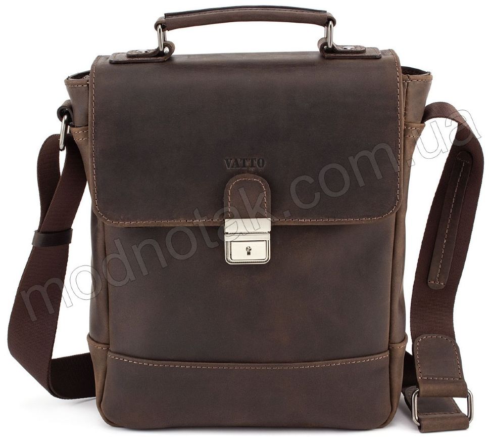 Мужская винтажная сумка коричневого цвета VATTO (11722)