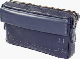 Оригинальный кожаный клатч синего цвета с карманами VATTO (12021)