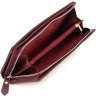 Вместительный женский кошелек из натуральной кожи бордового цвета на запястье ST Leather 1767480 - 9