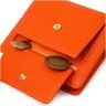 Оранжевый женский кошелек из натуральной кожи флотар на кнопке Tony Bellucci (2422064) - 6