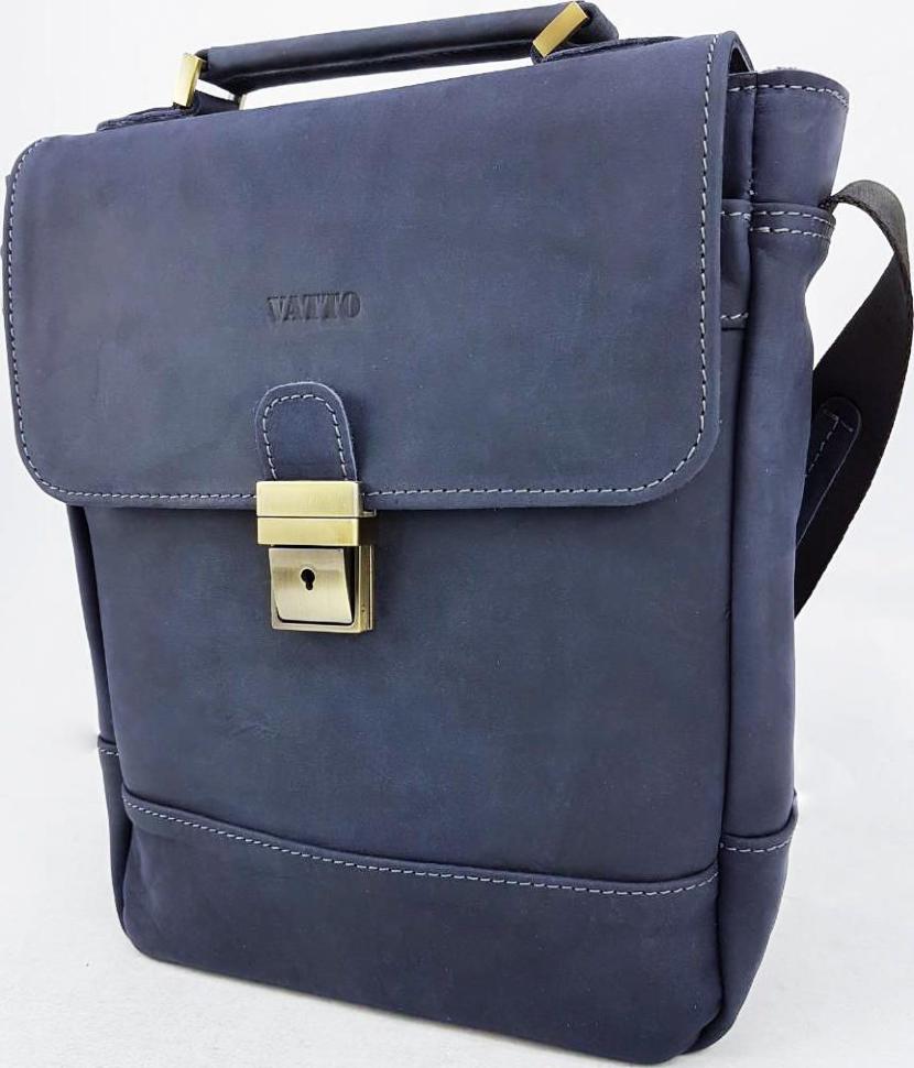 Вертикальная мужская сумка барсетка из винтажной кожи Крейзи VATTO (11723)