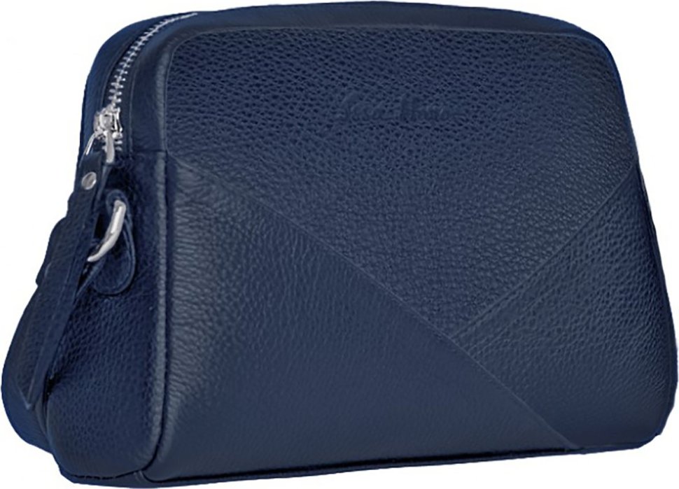 Женская наплечная сумка-кроссбоди из натуральной кожи синего окраса Issa Hara Марго (13-00)