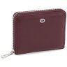 Кожаный женский кошелек бордового цвета с монетницей ST Leather 1767281