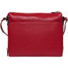 Вместительная сумка из фактурной кожи в красном цвете Desisan (3015-4) - 2