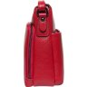 Вместительная сумка из фактурной кожи в красном цвете Desisan (3015-4) - 3