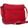 Вместительная сумка из фактурной кожи в красном цвете Desisan (3015-4) - 6