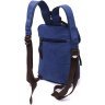 Синий мужской слинг-рюкзак из плотного текстиля на молнии Vintage 2422184 - 2