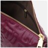 Модная женская кожаная сумка на плечо цвета марсала Keizer 71682 - 5
