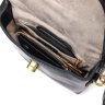 Стильная женская сумка-кроссбоди из натуральной гладкой кожи черного цвета Vintage (2422132) - 5