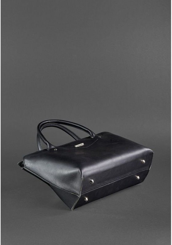 Черная сумка горизонтального типа из гладкой кожи BlankNote Midi (12706)