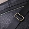 Практичная мужская сумка-мессенджер из натуральной черной кожи среднего размера SHVIGEL (00797) - 6
