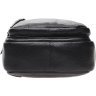 Средняя мужская сумка-рюкзак из натуральной черной кожи Keizer (57182) - 4