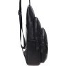 Средняя мужская сумка-рюкзак из натуральной черной кожи Keizer (57182) - 5