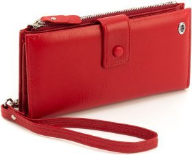 Красный женский купюрник из натуральной кожи с монетницей ST Leather 1767482