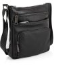 Классическая мужская сумка-планшет через плечо из натуральной черной кожи TARWA (21671) - 1
