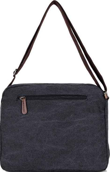 Текстильная мужская сумка через плечо серого цвета VINTAGE STYLE (14585)