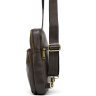Мужская сумка-слинг темно-коричневого цвета из натуральной кожи на одно плечо TARWA (19806) - 3