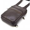 Мужская сумка-слинг темно-коричневого цвета из натуральной кожи на одно плечо TARWA (19806) - 5