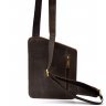 Кожаный рюкзак-слинг коричневого цвета с винтажным эффектом TARWA (19662) - 4