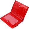 Женский кошелек среднего размера из натуральной кожи с тиснением красного цвета CANPELLINI (2421819) - 3