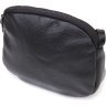 Маленькая женская сумка через плечо из натуральной кожи черного цвета Vintage (2422133) - 2