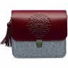 Женская бохо-сумка из фетра с кожаным клапаном BlankNote Лилу (12674) - 1