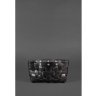 Угольно-черная плетеная сумка из гладкой кожи на молнии BlankNote Пазл S (12757) - 5