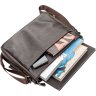 Функциональная мужская сумка-мессенджер с навесным клапаном из натуральной кожи флотар SHVIGEL (00798) - 4