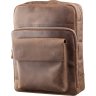 Коричневый рюкзак классического дизайна из натуральной кожи крейзи хорс SHVIGEL (11175) - 1