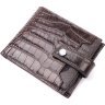 Коричневое мужское портмоне из натуральной кожи с блоком под карты KARYA (2421069) - 1