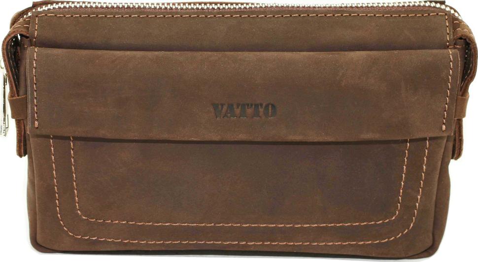 Вместительный винтажный мужской клатч из натуральной кожи VATTO (12024)
