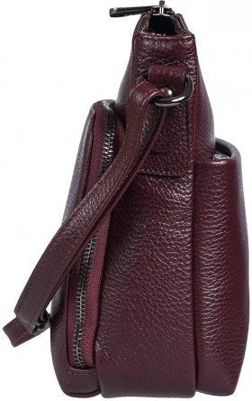 Женская сумка бордового цвета из натуральной кожи Desisan (3015-339) - 2