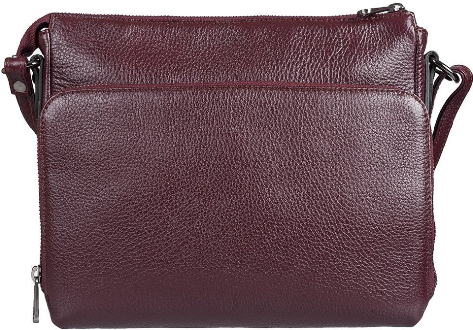 Женская сумка бордового цвета из натуральной кожи Desisan (3015-339)