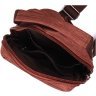 Коричневая мужская сумка-слинг из плотного текстиля на молнии Vintage 2422186 - 4