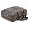 Мужская темно-коричневая кожаная сумка-портфель для ноутбука и документов TARWA (19636) - 6