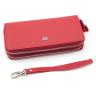 Кожаный женский кошелек красного цвета на две молнии ST Leather Accessories (17200) - 3
