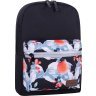 Городской рюкзак черного цвета из текстиля с принтом Bagland (54084) - 1