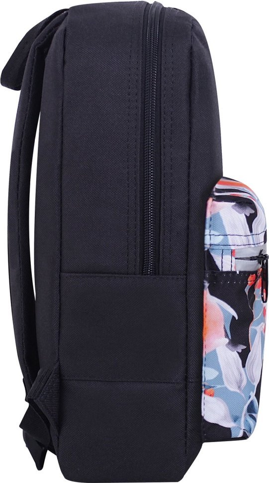 Городской рюкзак черного цвета из текстиля с принтом Bagland (54084)