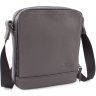 Мужская наплечная сумка серого цвета из натуральной кожи Leather Collection (11110) - 1