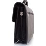 Мужской черный портфель из качественной кожи с выраженной фактурой Desisan (206-011) - 3
