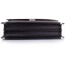 Мужской черный портфель из качественной кожи с выраженной фактурой Desisan (206-011) - 5